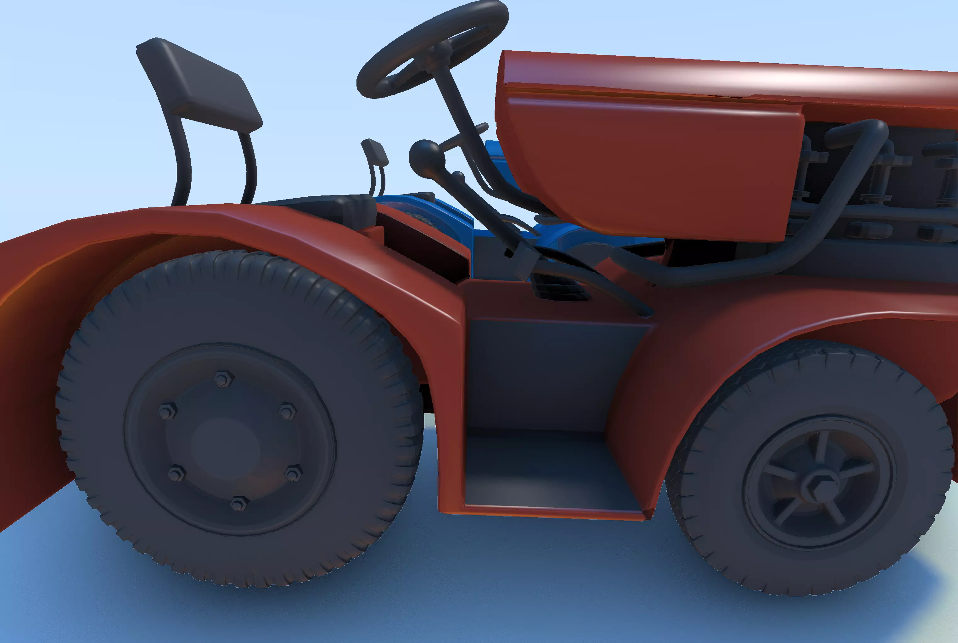 Low Poly Utility Vehicle Pack FBX Low-poly 3D model_5