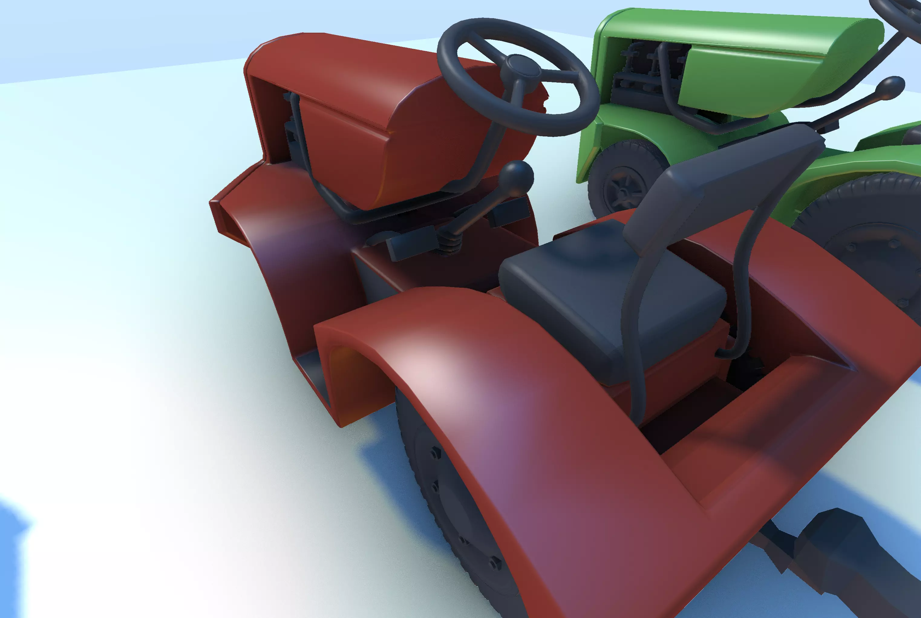 Low Poly Utility Vehicle Pack FBX Low-poly 3D model_4