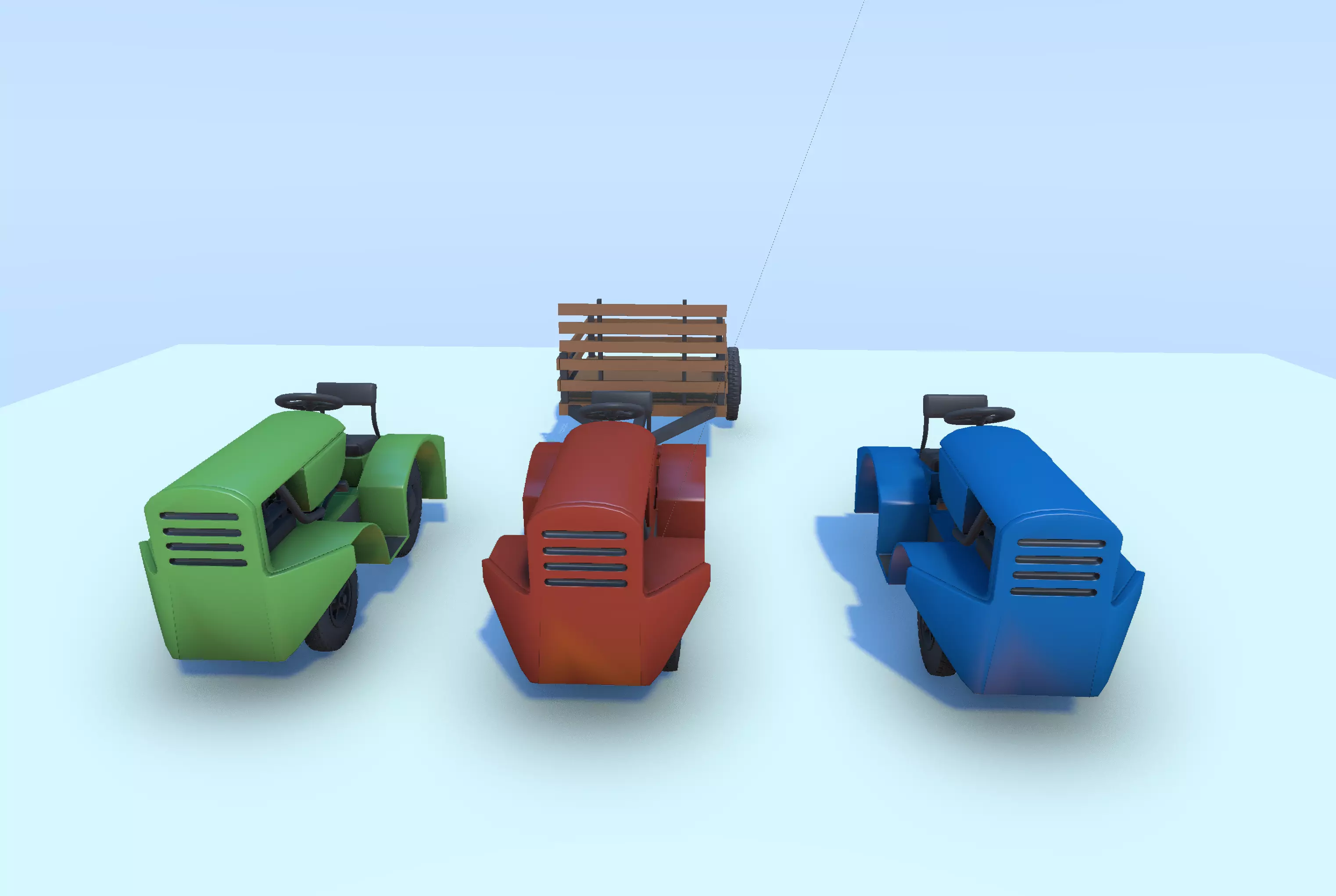 Low Poly Utility Vehicle Pack FBX Low-poly 3D model_7