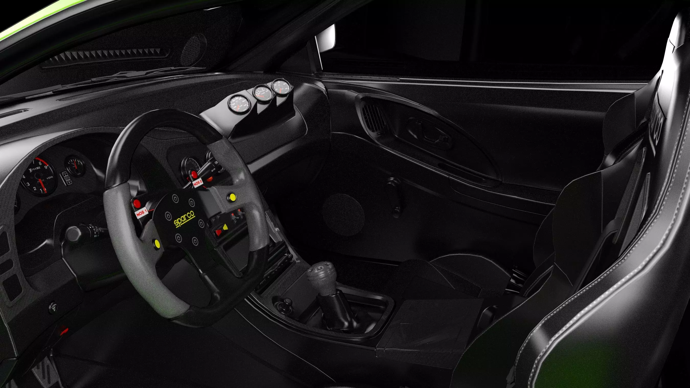 The Fast and The Furious Mitsubishi Eclipse 1995 Low-poly 3D model_10