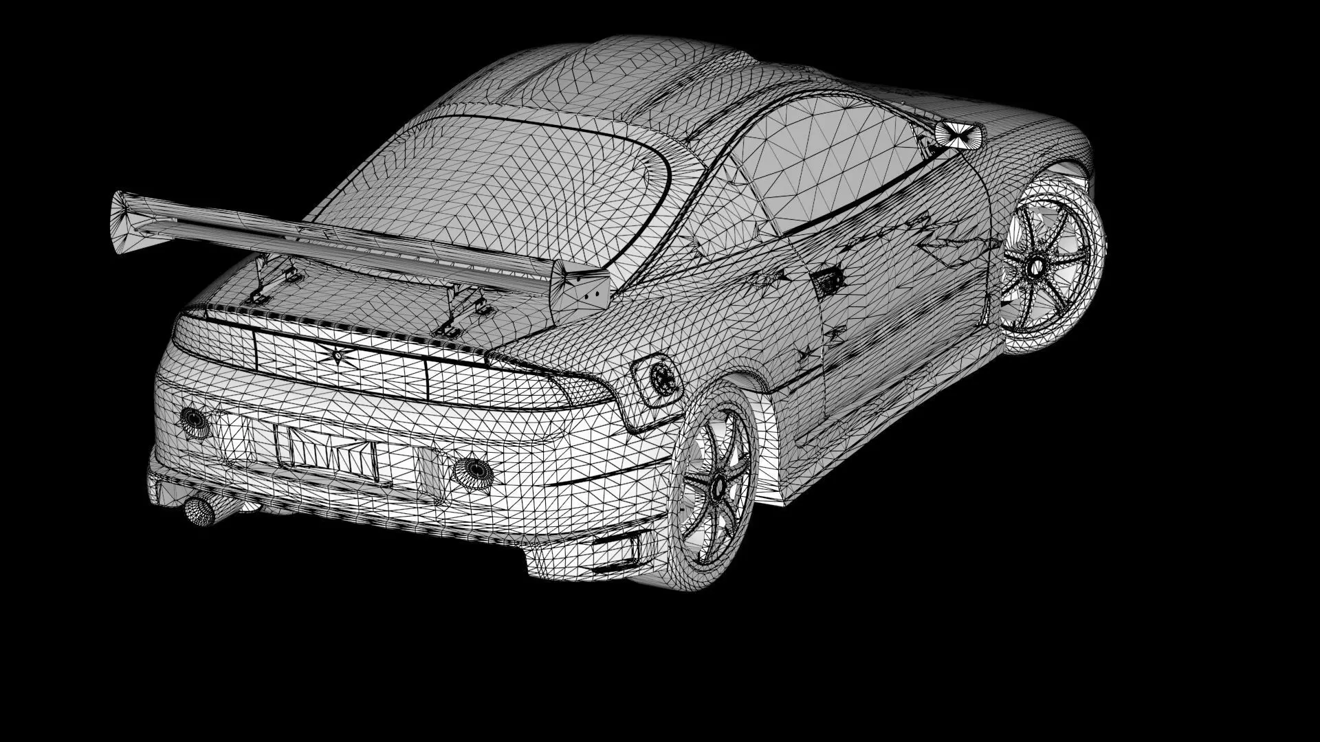 The Fast and The Furious Mitsubishi Eclipse 1995 Low-poly 3D model_13