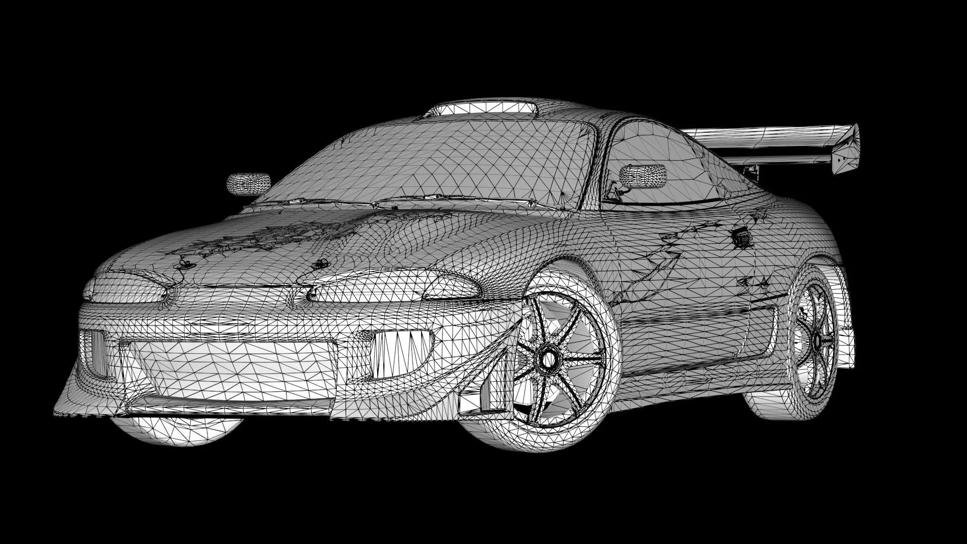 The Fast and The Furious Mitsubishi Eclipse 1995 Low-poly 3D model_15