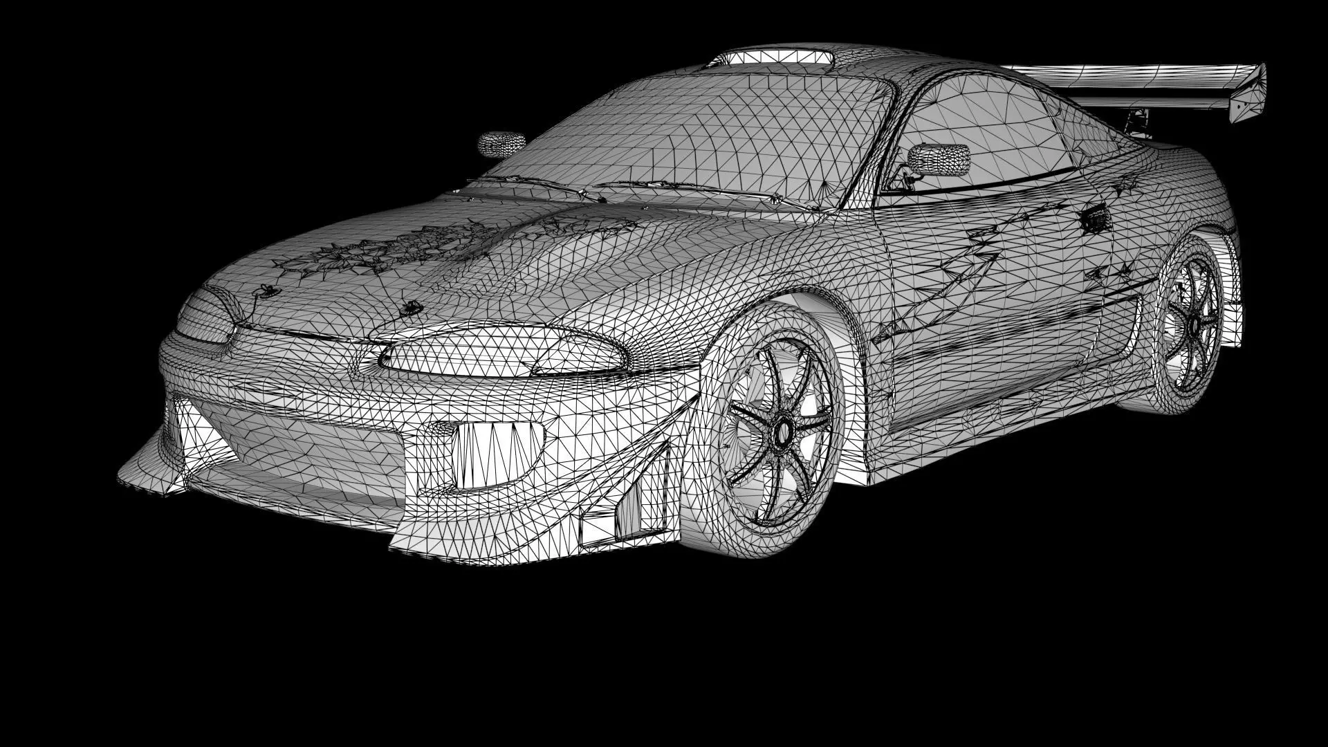 The Fast and The Furious Mitsubishi Eclipse 1995 Low-poly 3D model_12