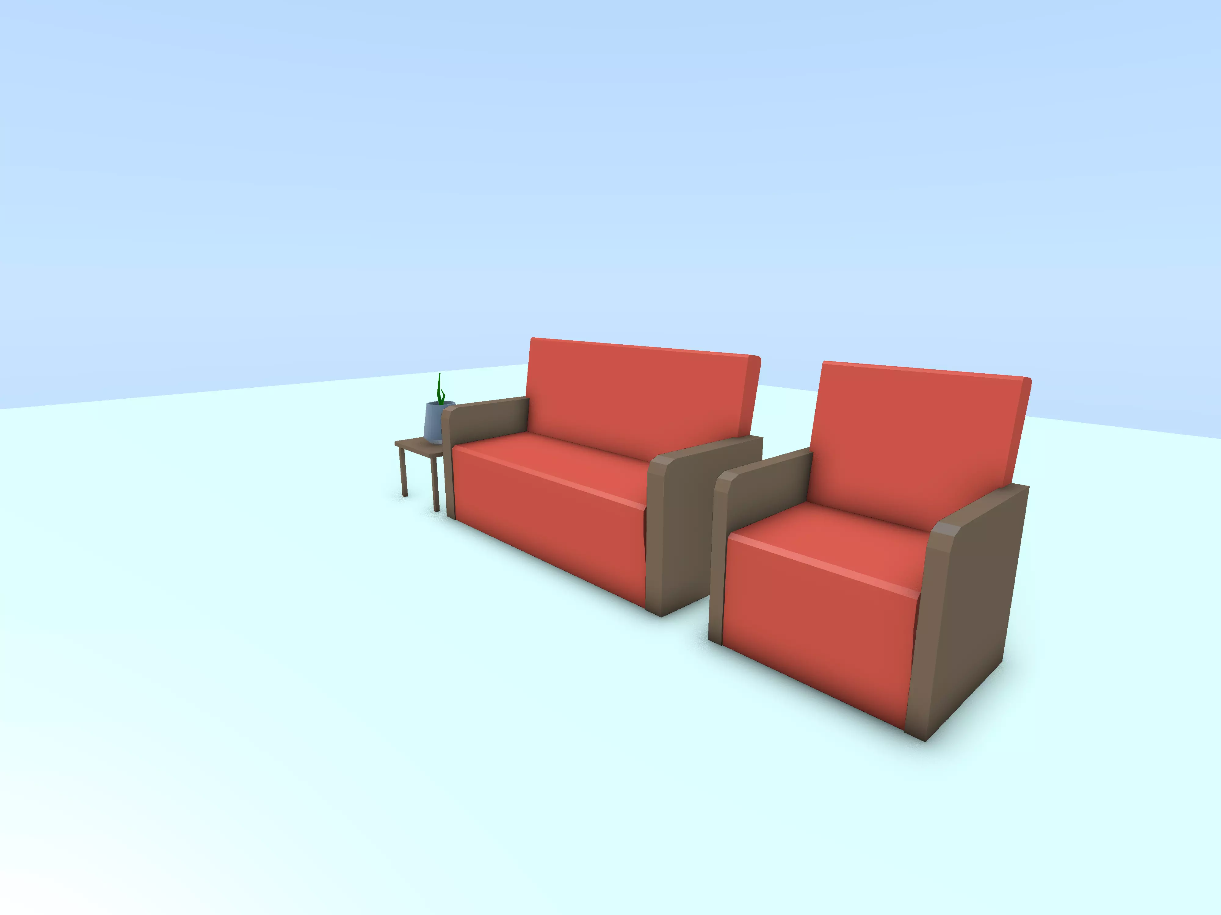low poly  furniture  pack interior Low-poly 3D model_4