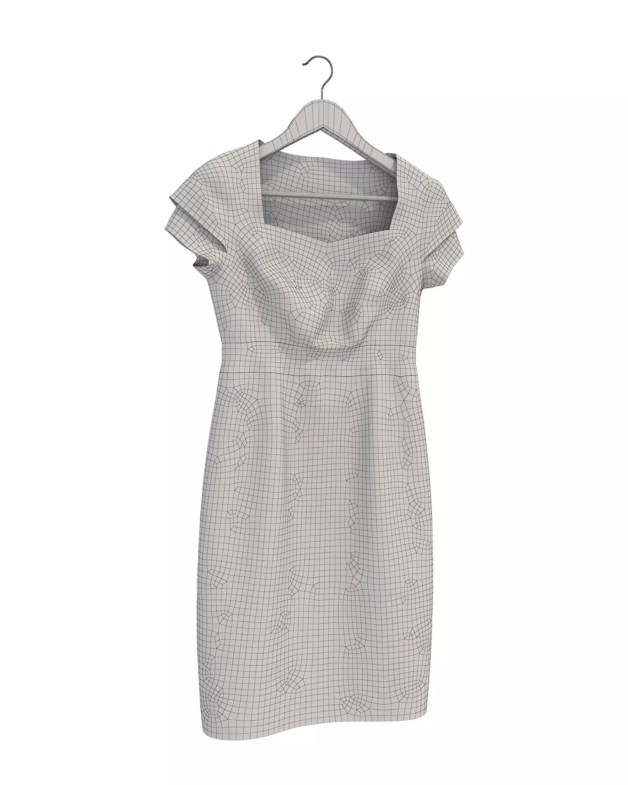 Dress on Hanger 7 3D model_14