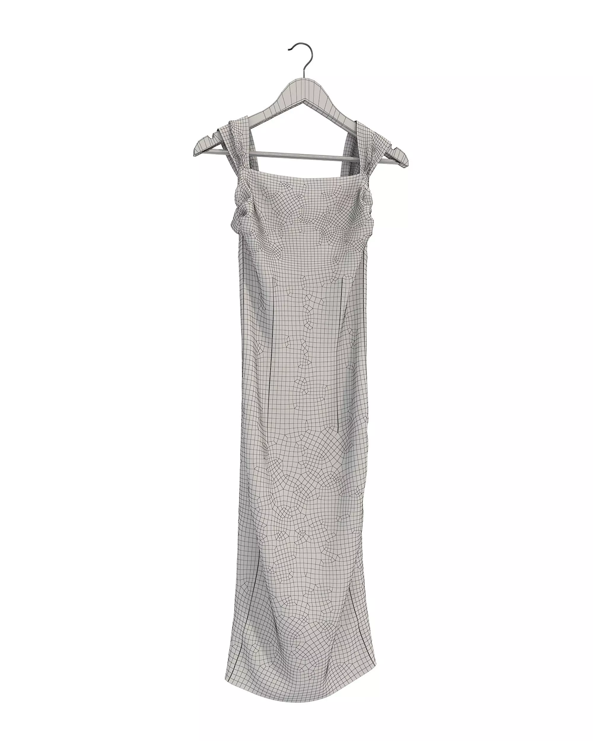 Dress on Hanger 7 3D model_12