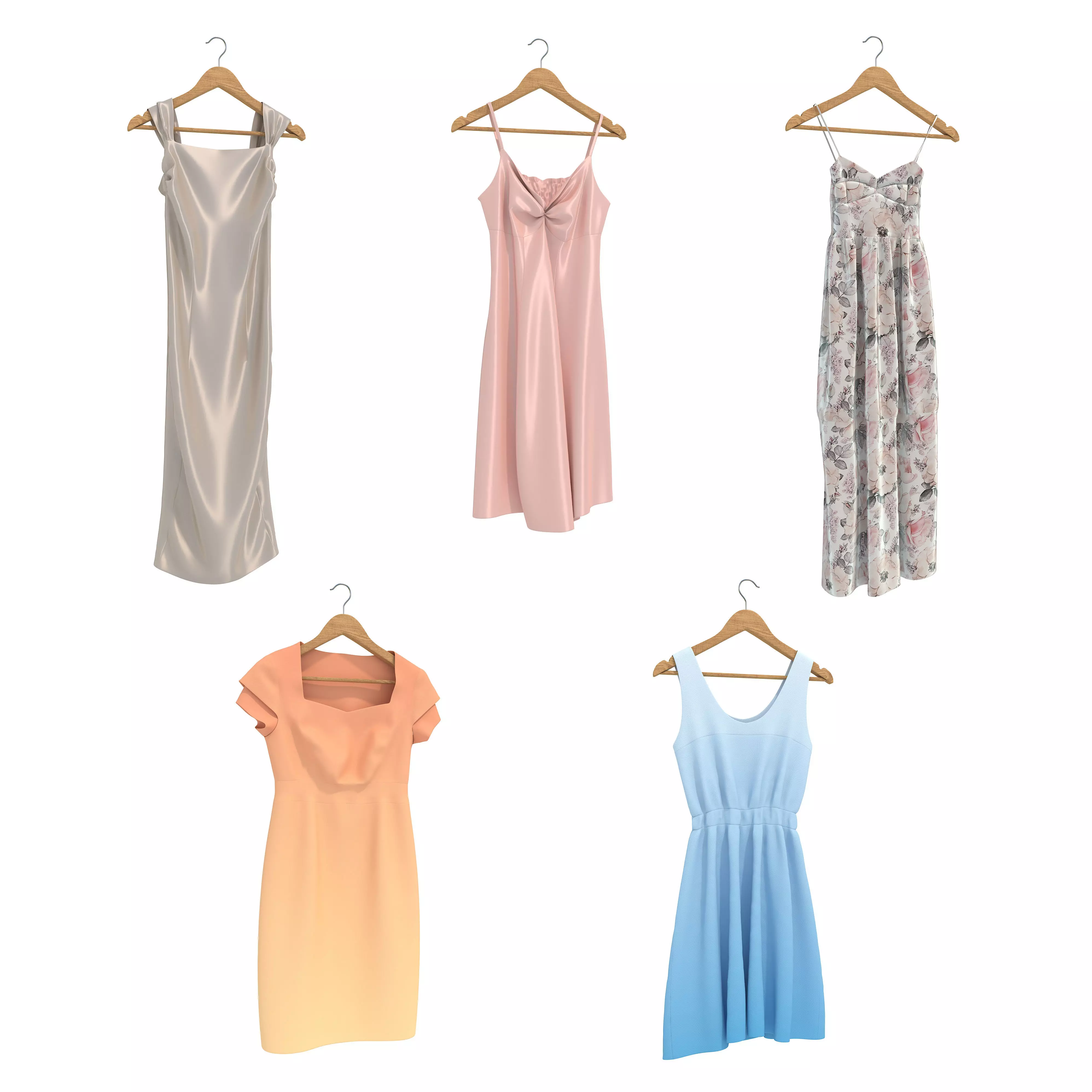 Dress on Hanger 7 3D model_0