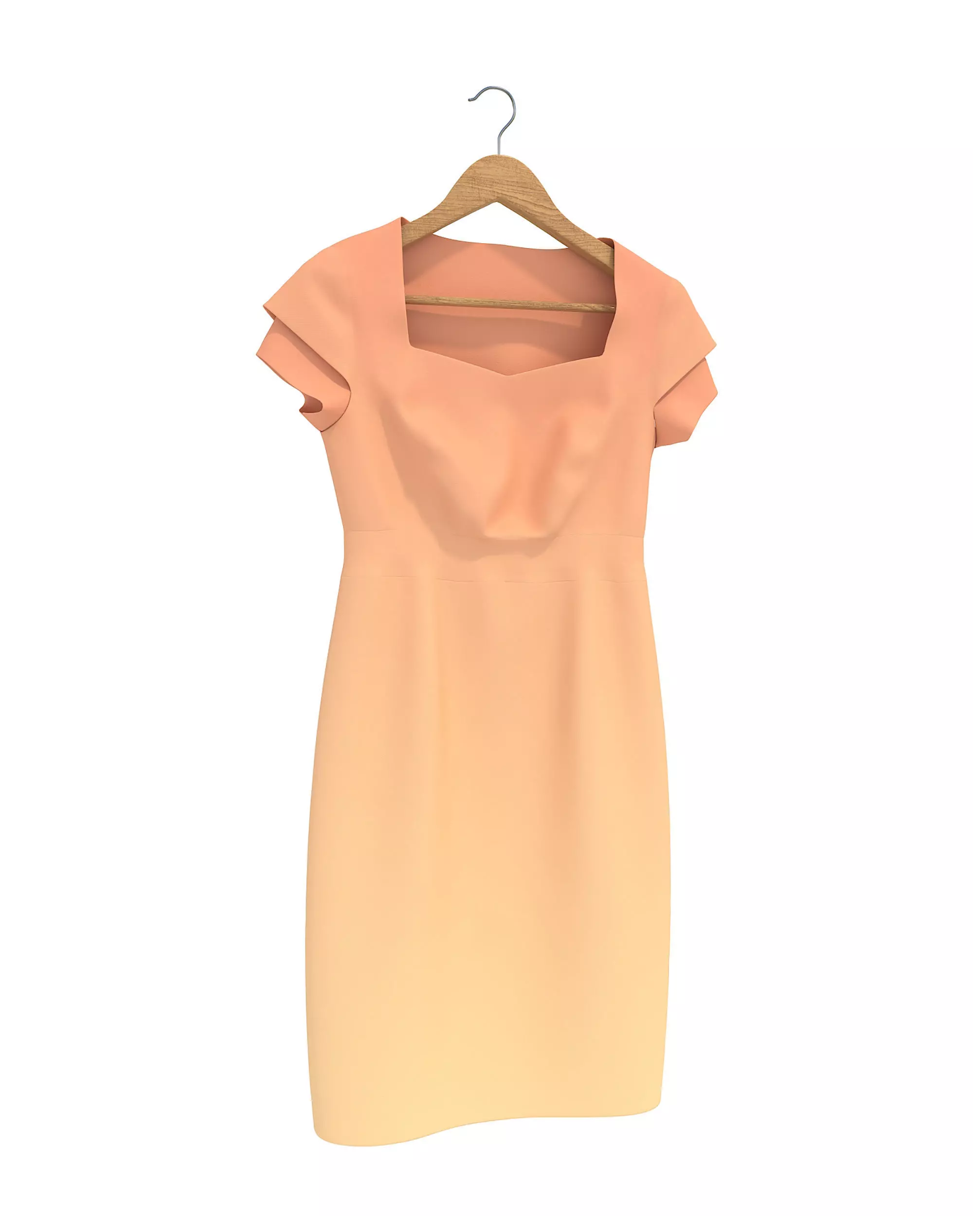 Dress on Hanger 7 3D model_3