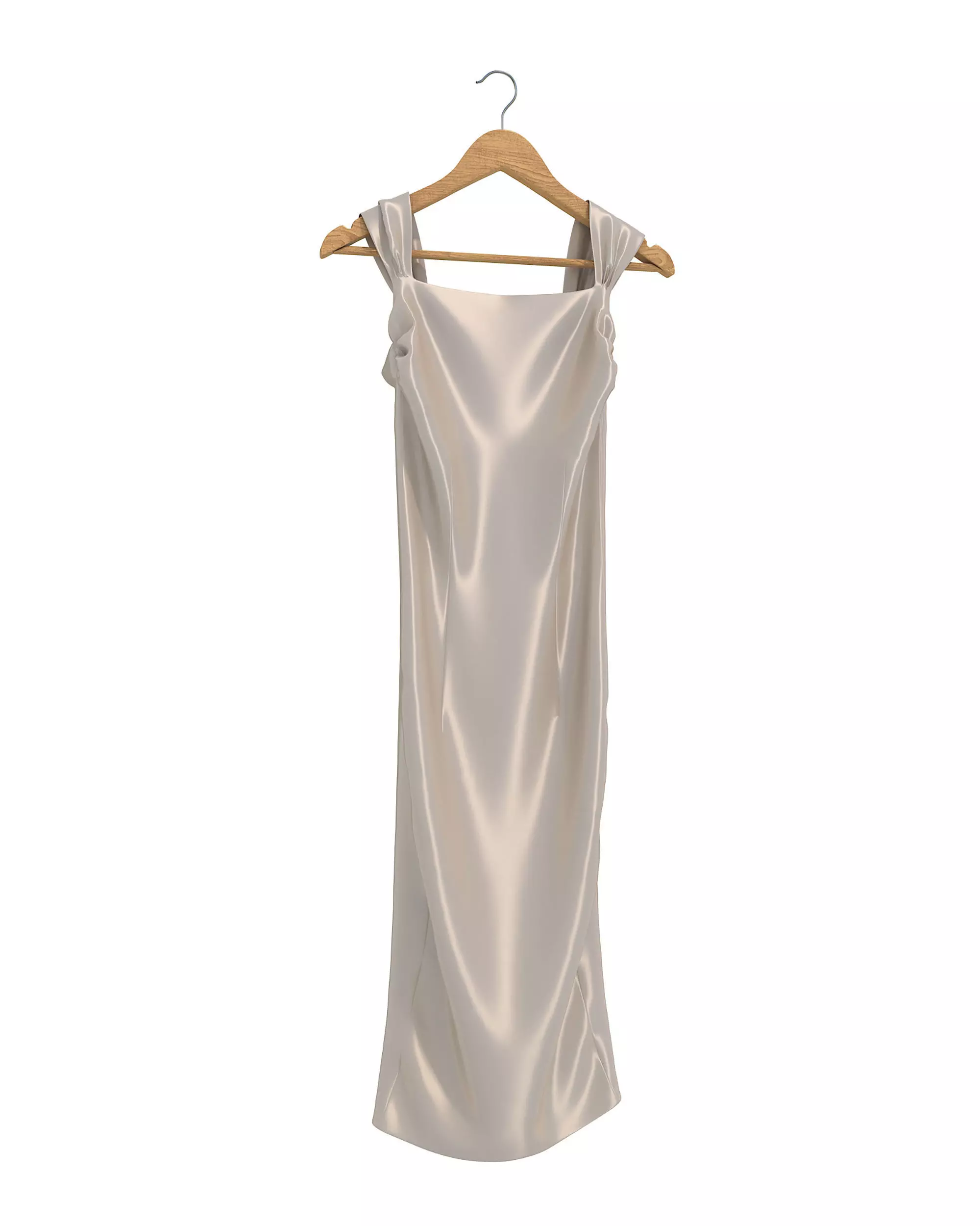 Dress on Hanger 7 3D model_4