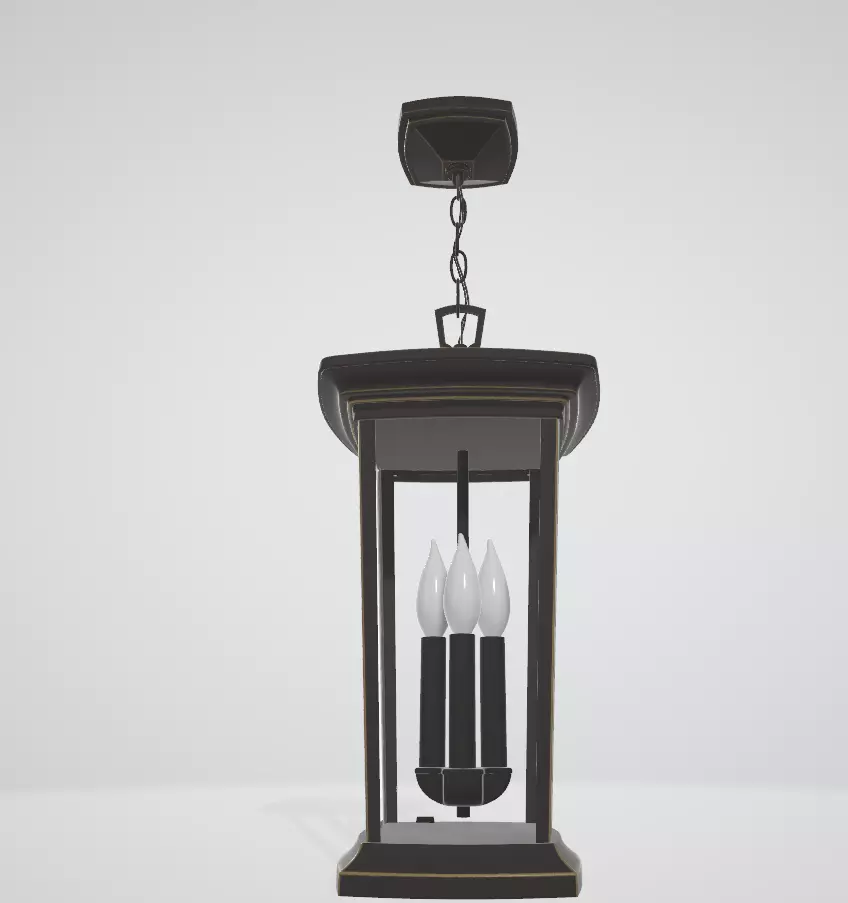 Large Outdoor Pendant Light Low-poly 3D model