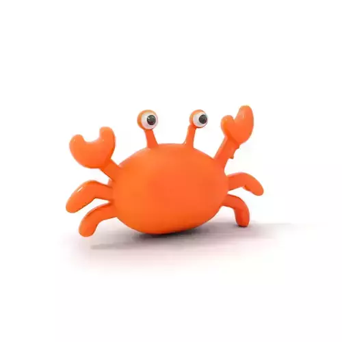 Orange Cartoon Crab model pack Low-poly 3D model