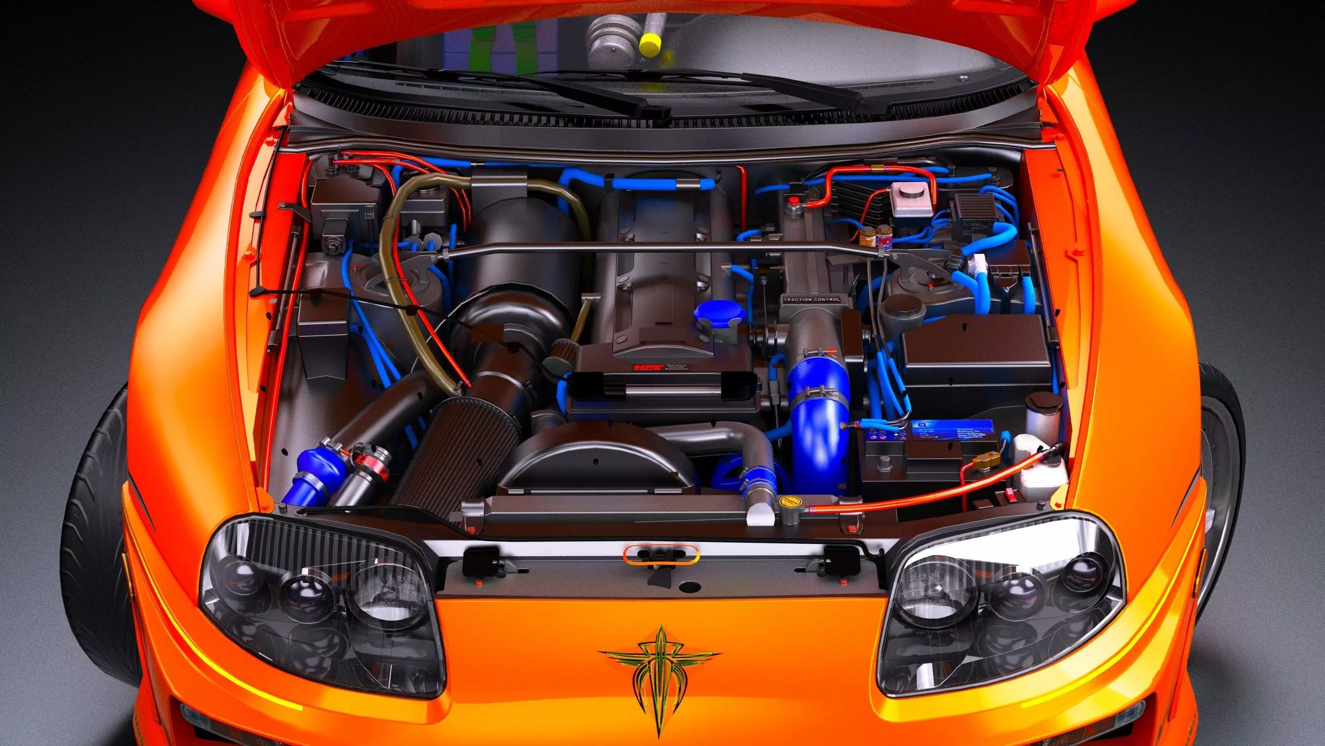 The Fast and The Furious Toyota Supra 1994 Mk4 Low-poly 3D model_6