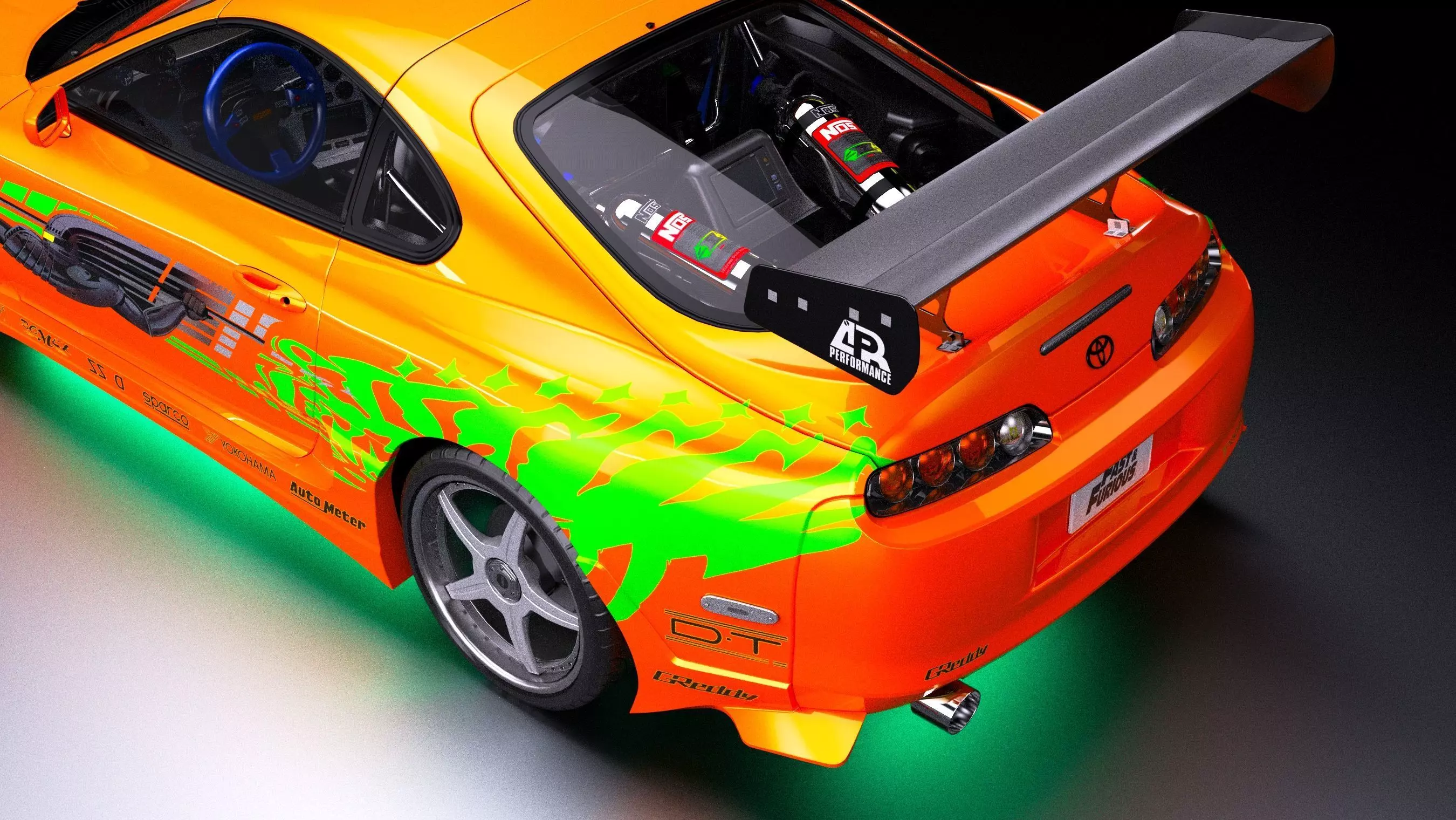 The Fast and The Furious Toyota Supra 1994 Mk4 Low-poly 3D model_5