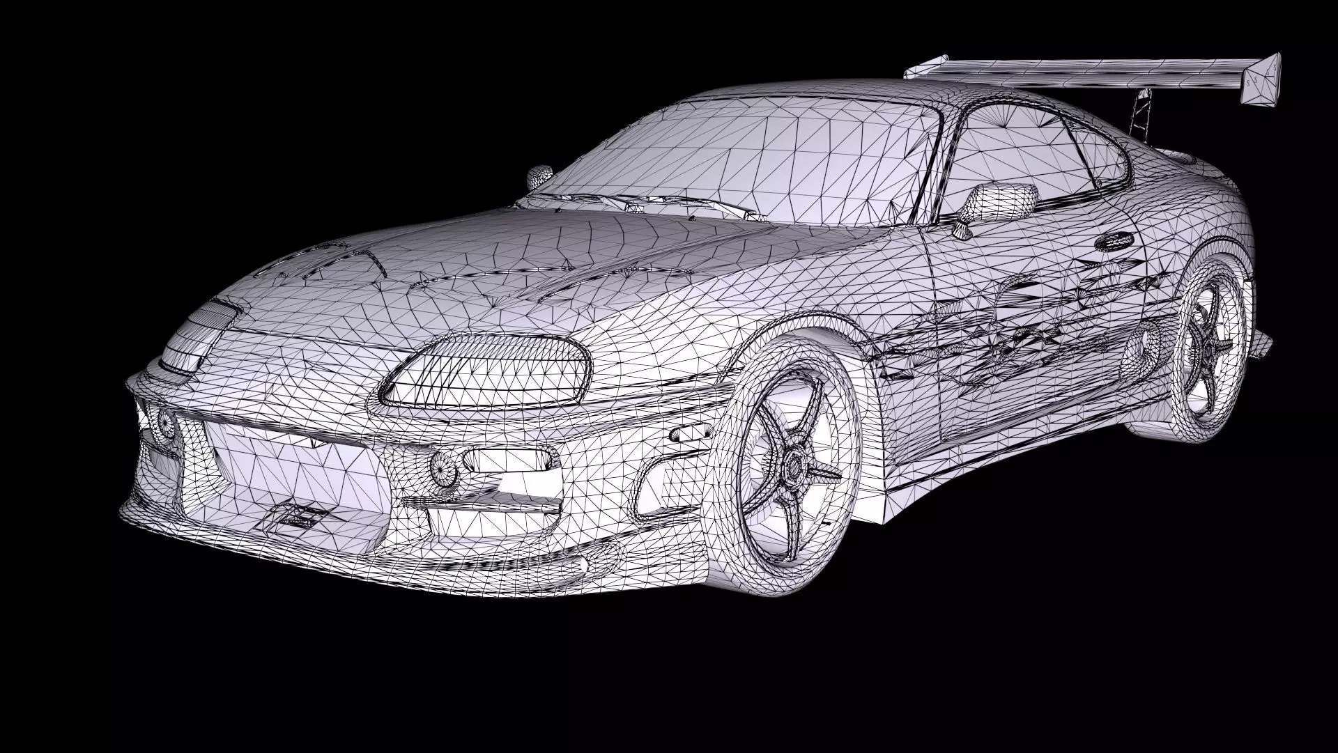 The Fast and The Furious Toyota Supra 1994 Mk4 Low-poly 3D model_12
