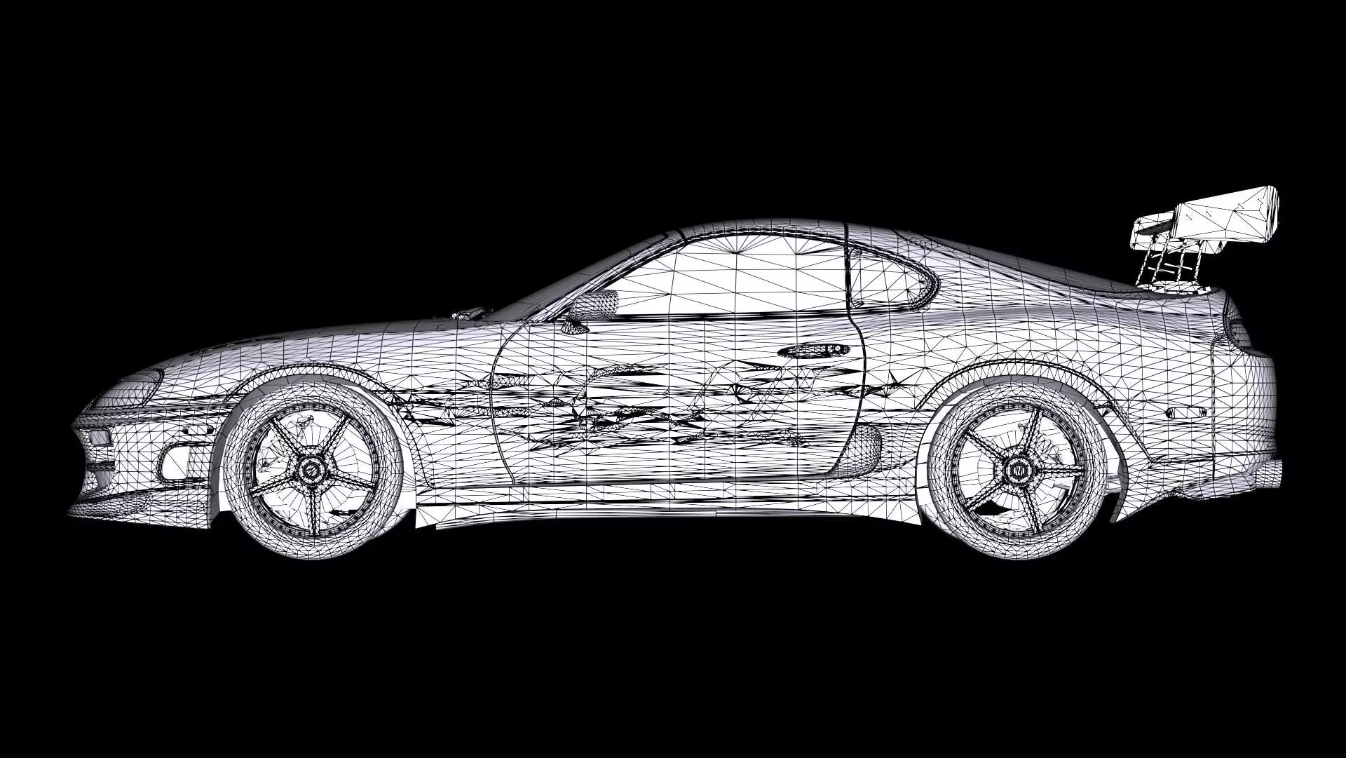 The Fast and The Furious Toyota Supra 1994 Mk4 Low-poly 3D model_19