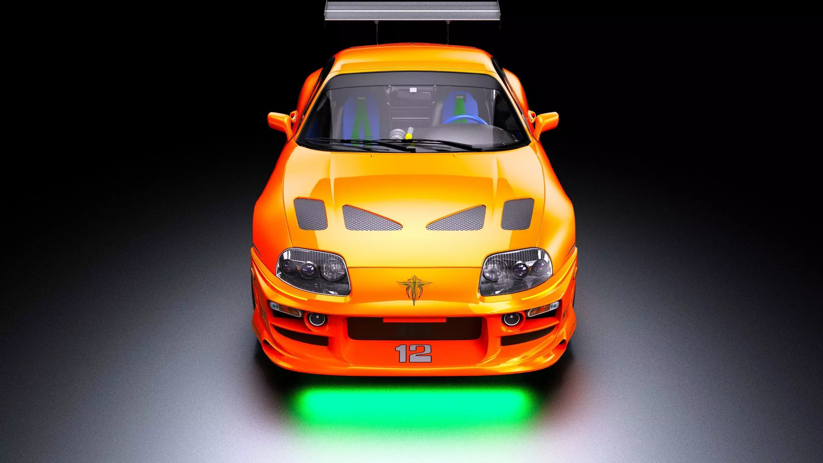 The Fast and The Furious Toyota Supra 1994 Mk4 Low-poly 3D model_9