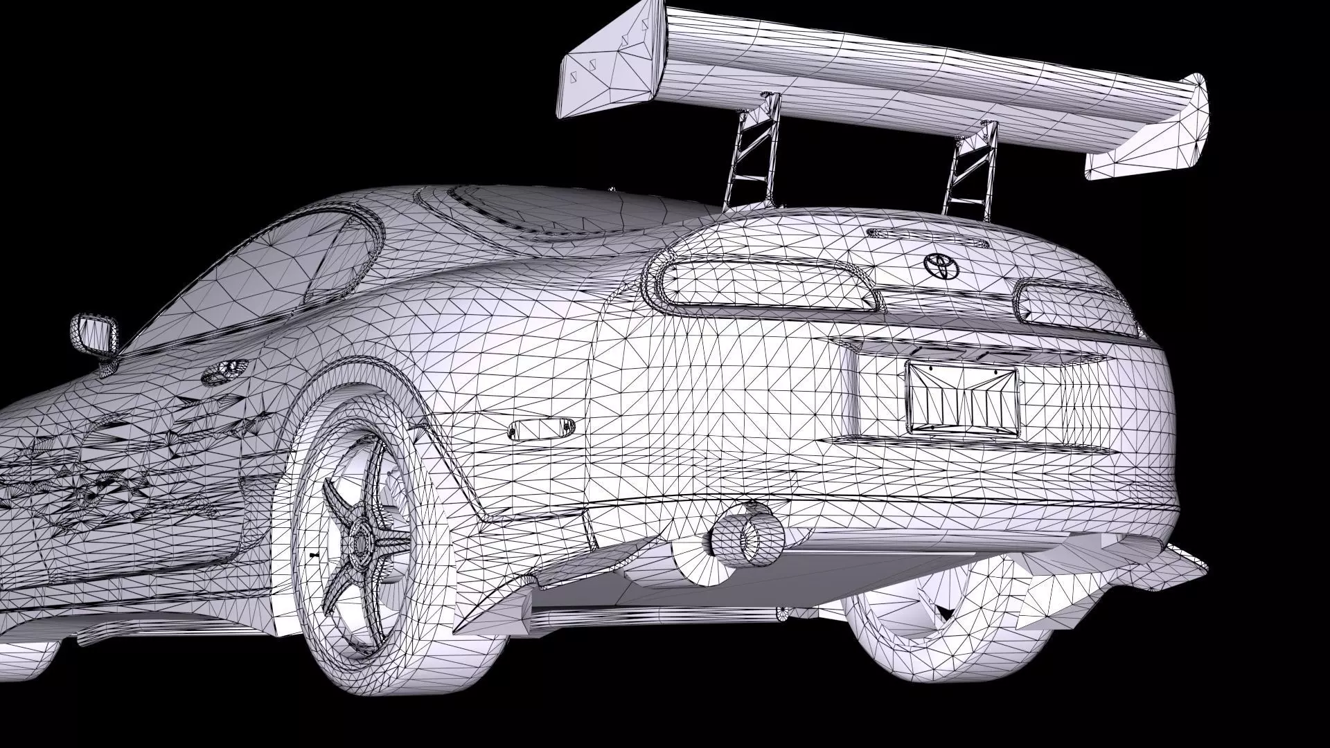 The Fast and The Furious Toyota Supra 1994 Mk4 Low-poly 3D model_14