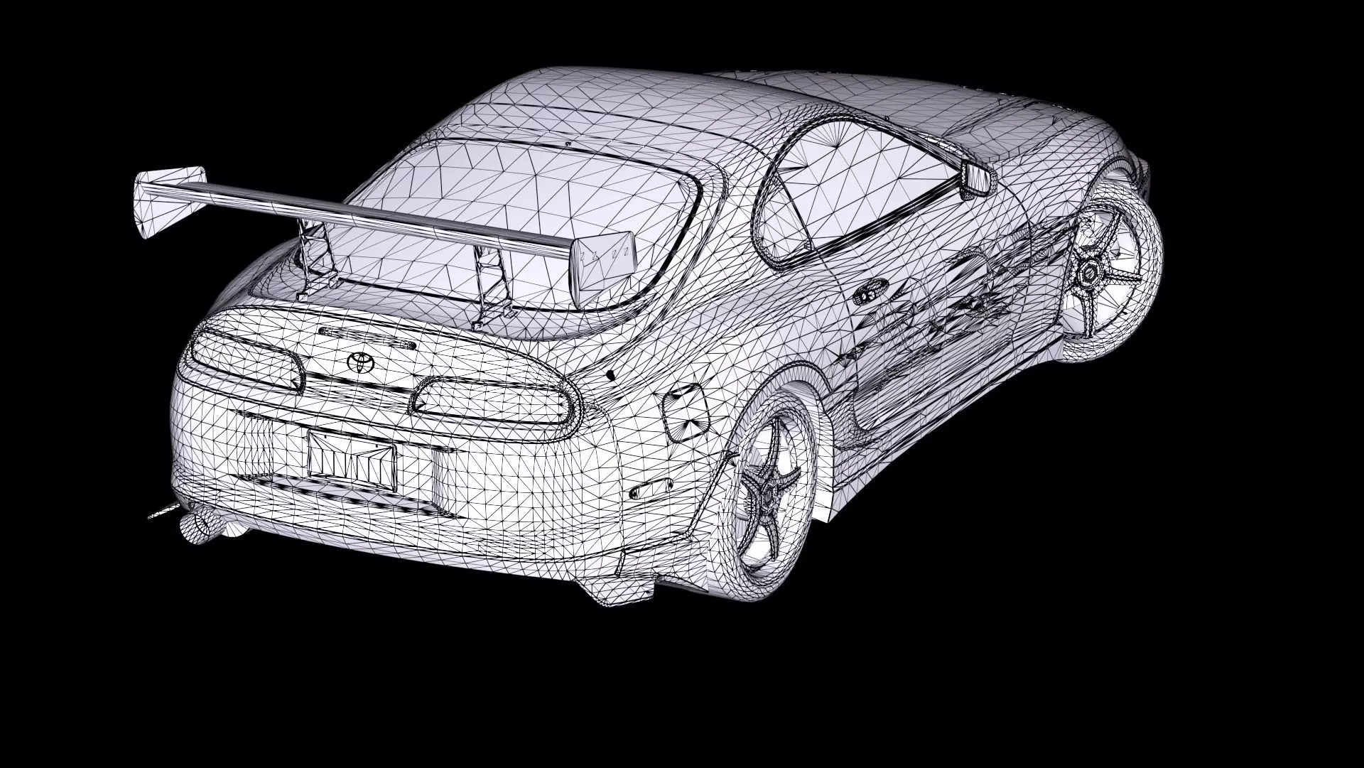 The Fast and The Furious Toyota Supra 1994 Mk4 Low-poly 3D model_13