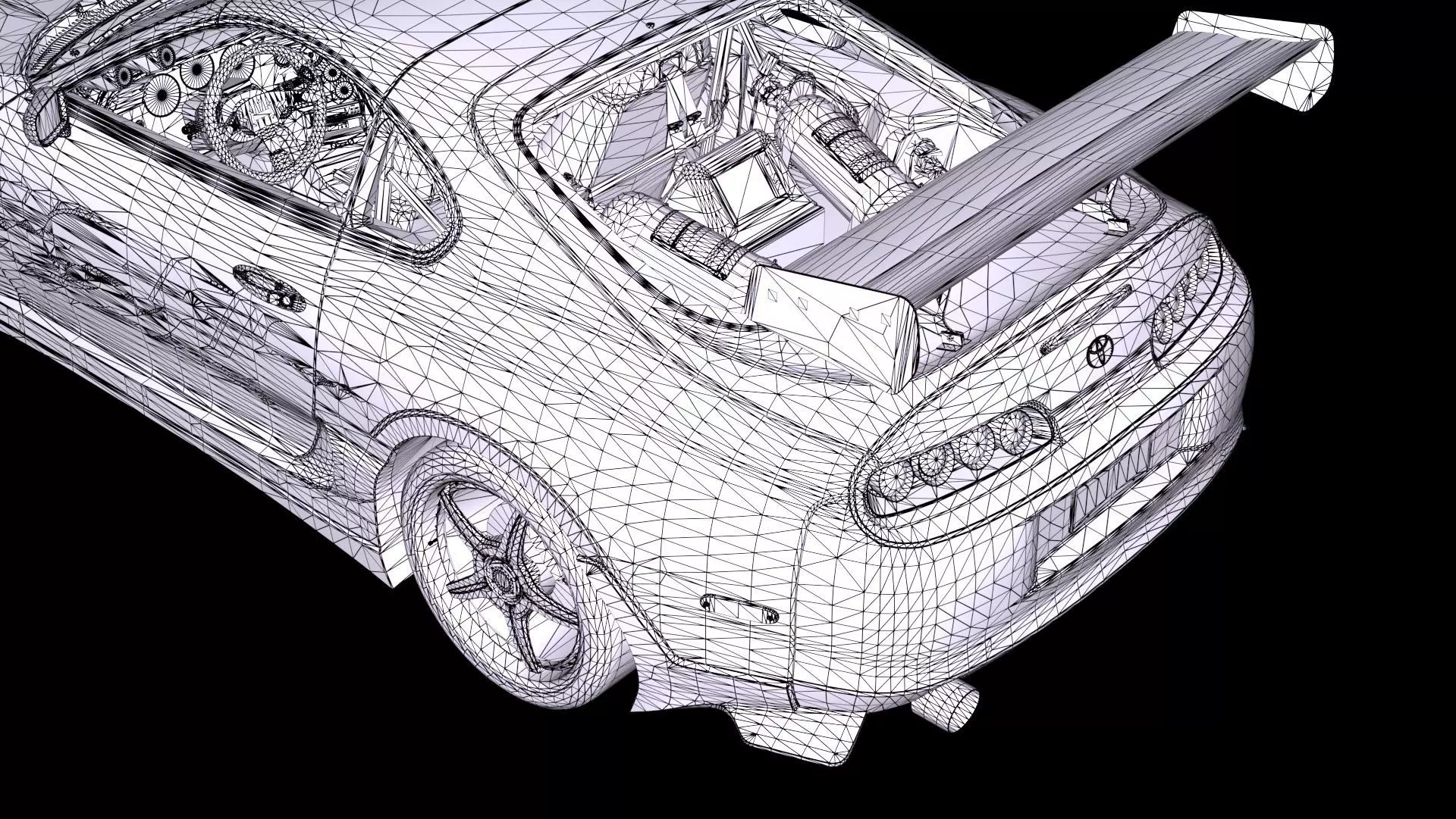 The Fast and The Furious Toyota Supra 1994 Mk4 Low-poly 3D model_17