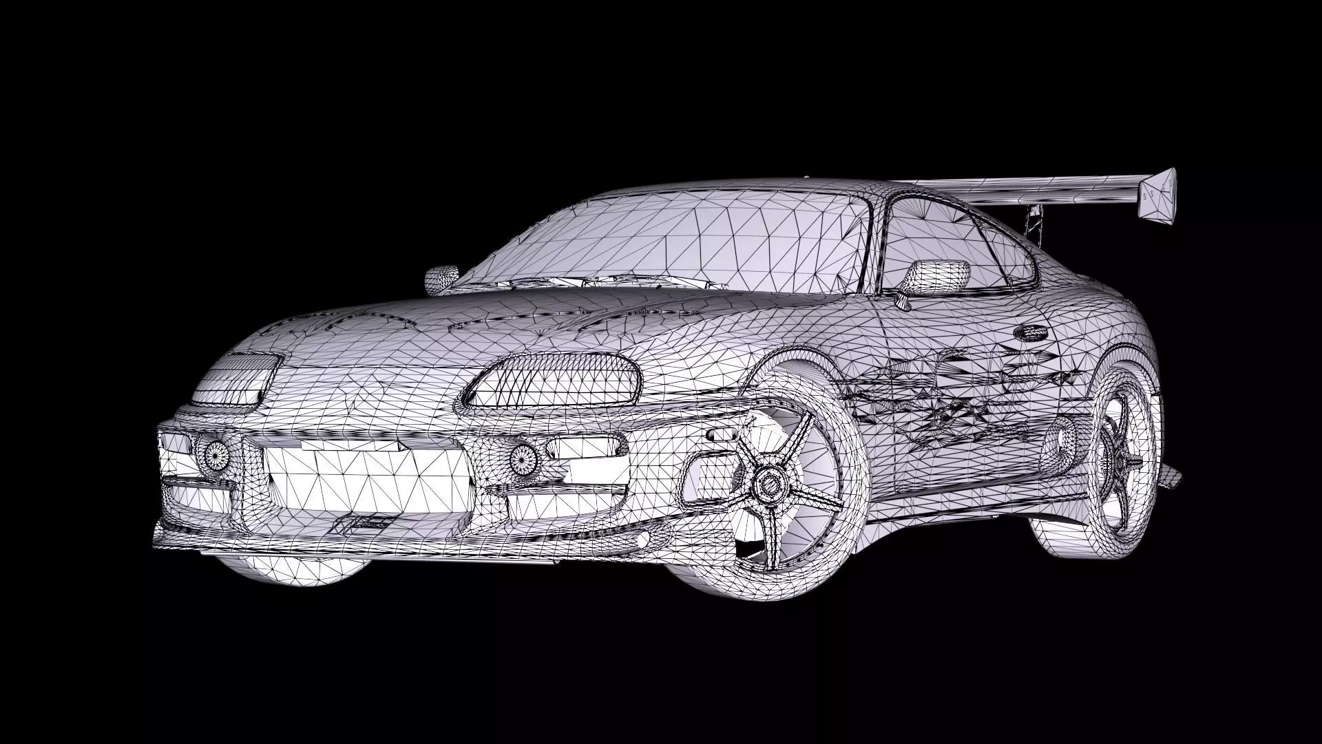 The Fast and The Furious Toyota Supra 1994 Mk4 Low-poly 3D model_15