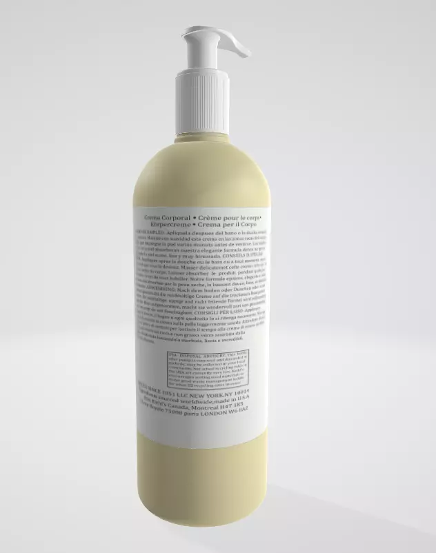Kiehls Creme de Corps moisturizing body care 500 ml Low-poly 3D model