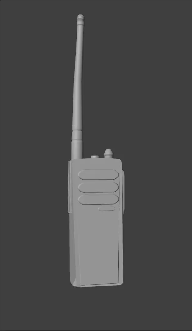 Radio Communication Device or Walkie Talkie Low-poly 3D model_6