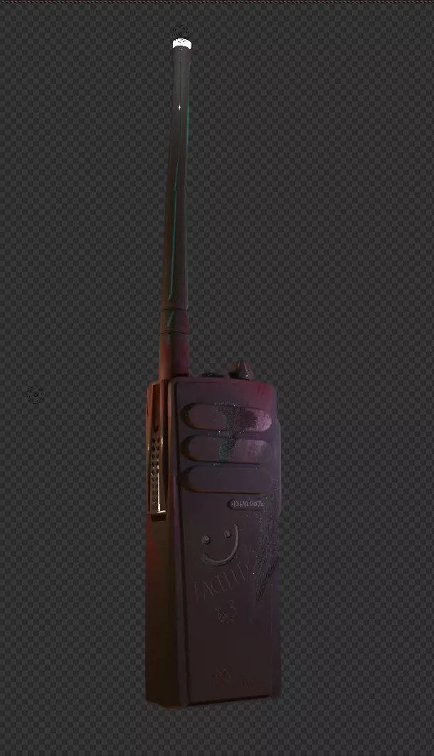 Radio Communication Device or Walkie Talkie Low-poly 3D model_1