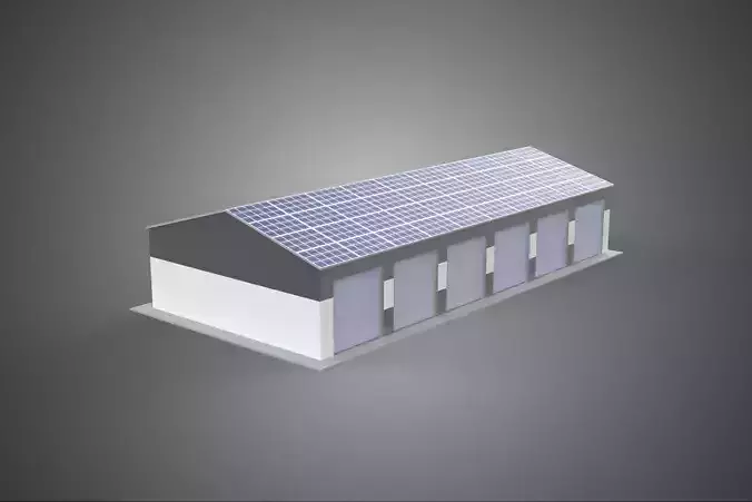 COMMERCIAL GARAGE BUILDING VEHICLE PARKING STORAGE SOLAR ENERGY