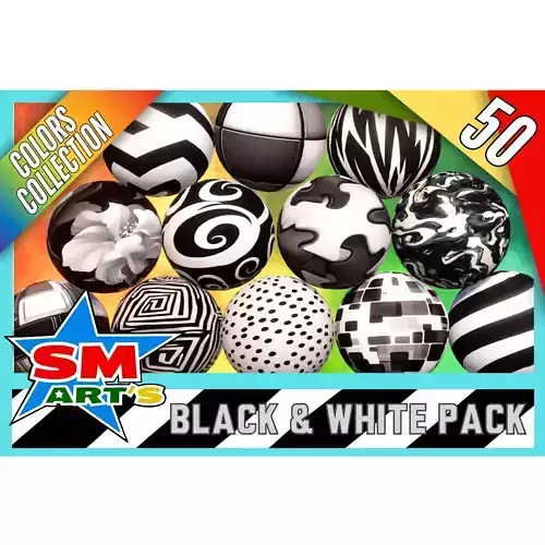 Black White Texture Pack - 50 High Quality Stylized Materials