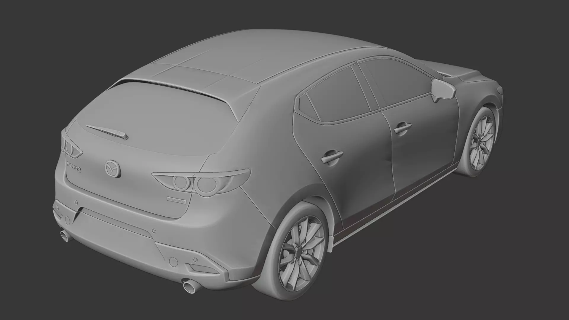 Mazda 3 Hatchback 3D print model_4