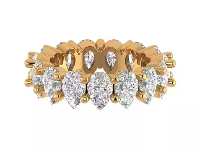 Pear Eternity  Wedding Band