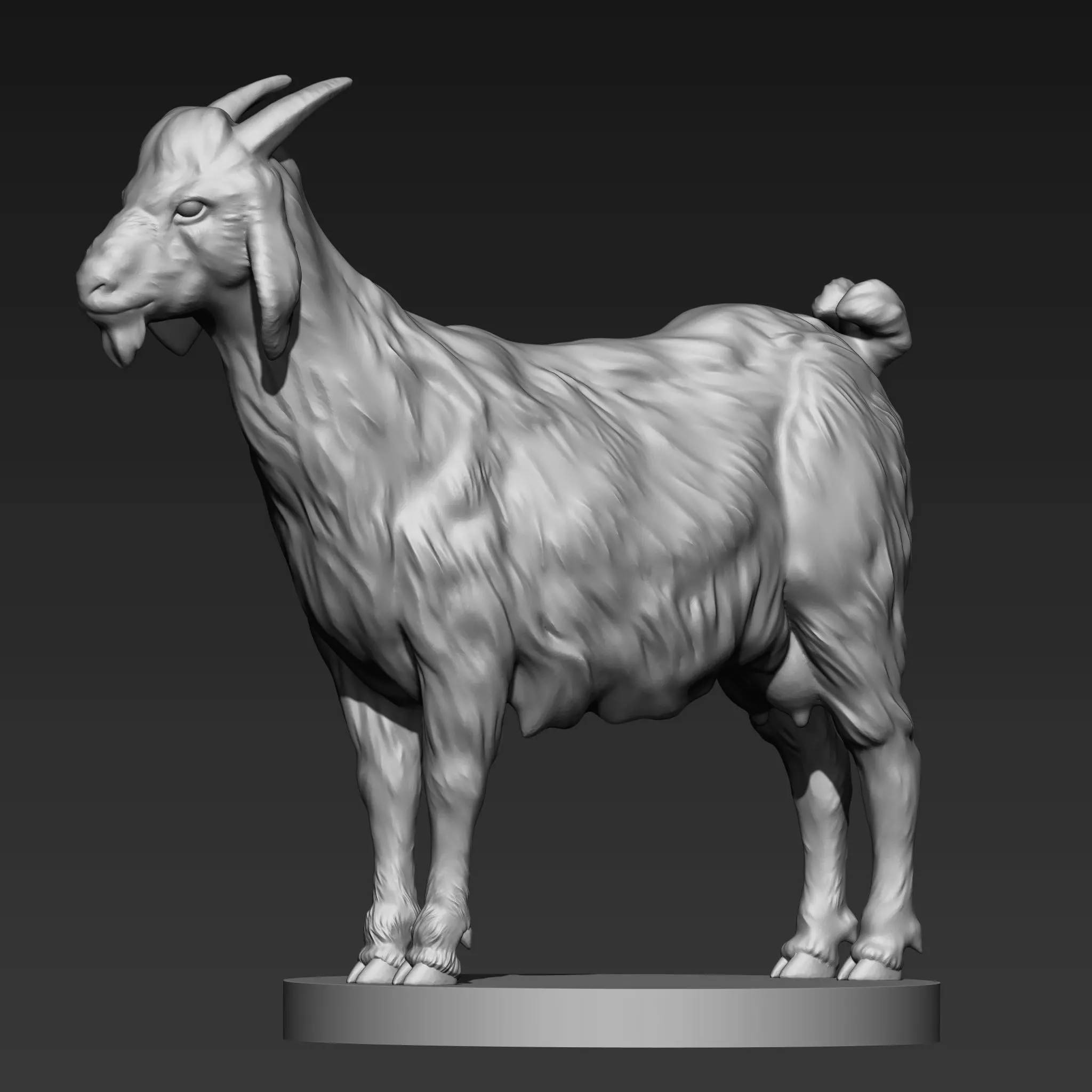 goat 3d model 3D print model_2