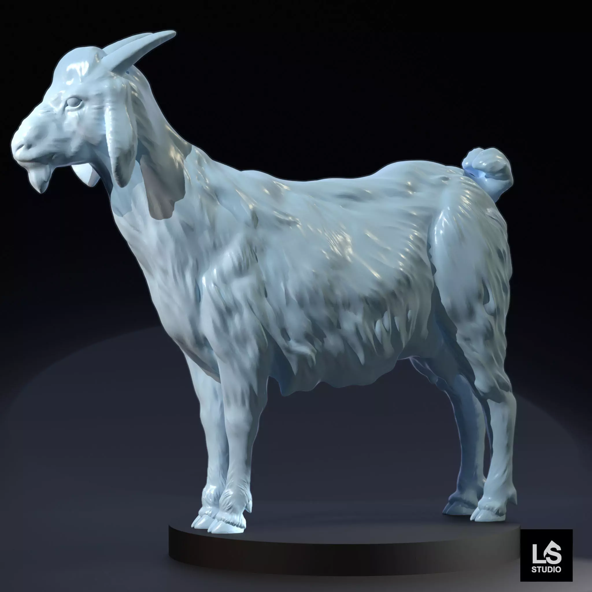 goat 3d model 3D print model_0