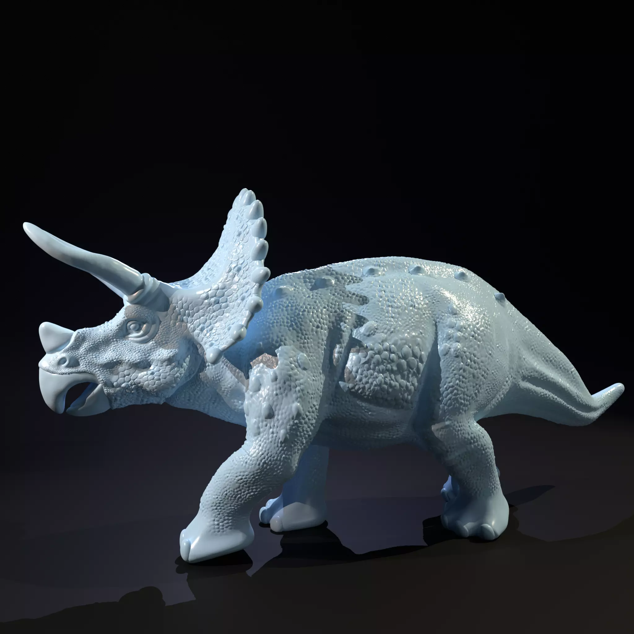 Triceratops 3d model 3D print model_0