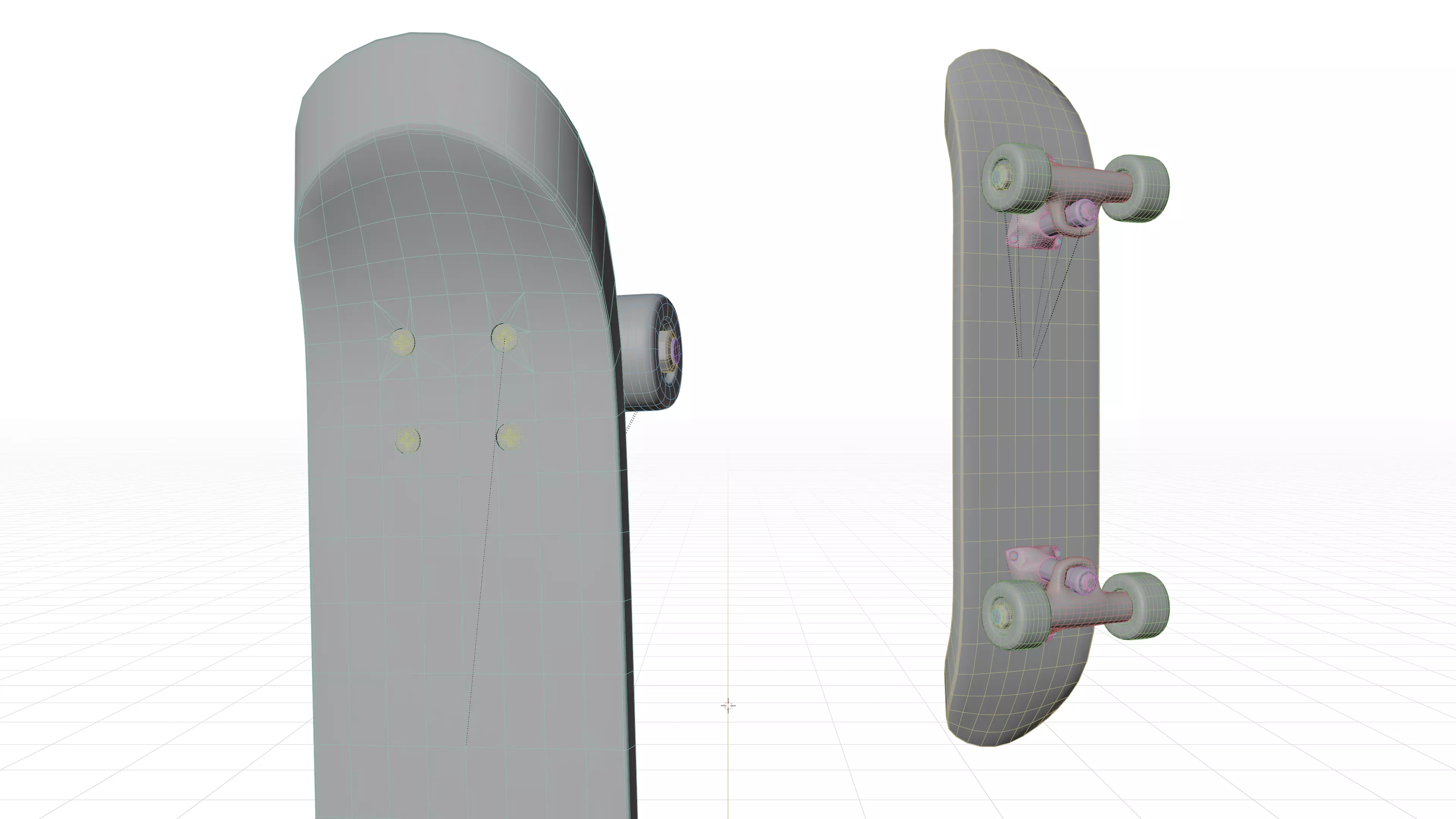 Miku Cyber Skater - High Quality Realistic Skateboard 3D Model 3D model_1