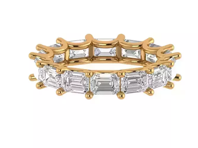 Emerald Eternity Wedding Band