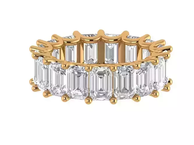 Emerald Eternity Wedding Band