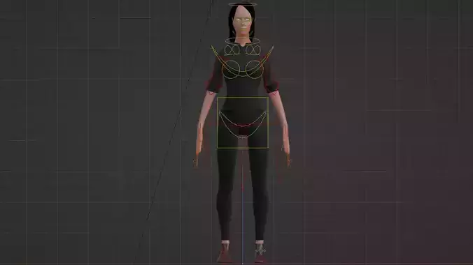 3D Lady Model Realistic Female Character