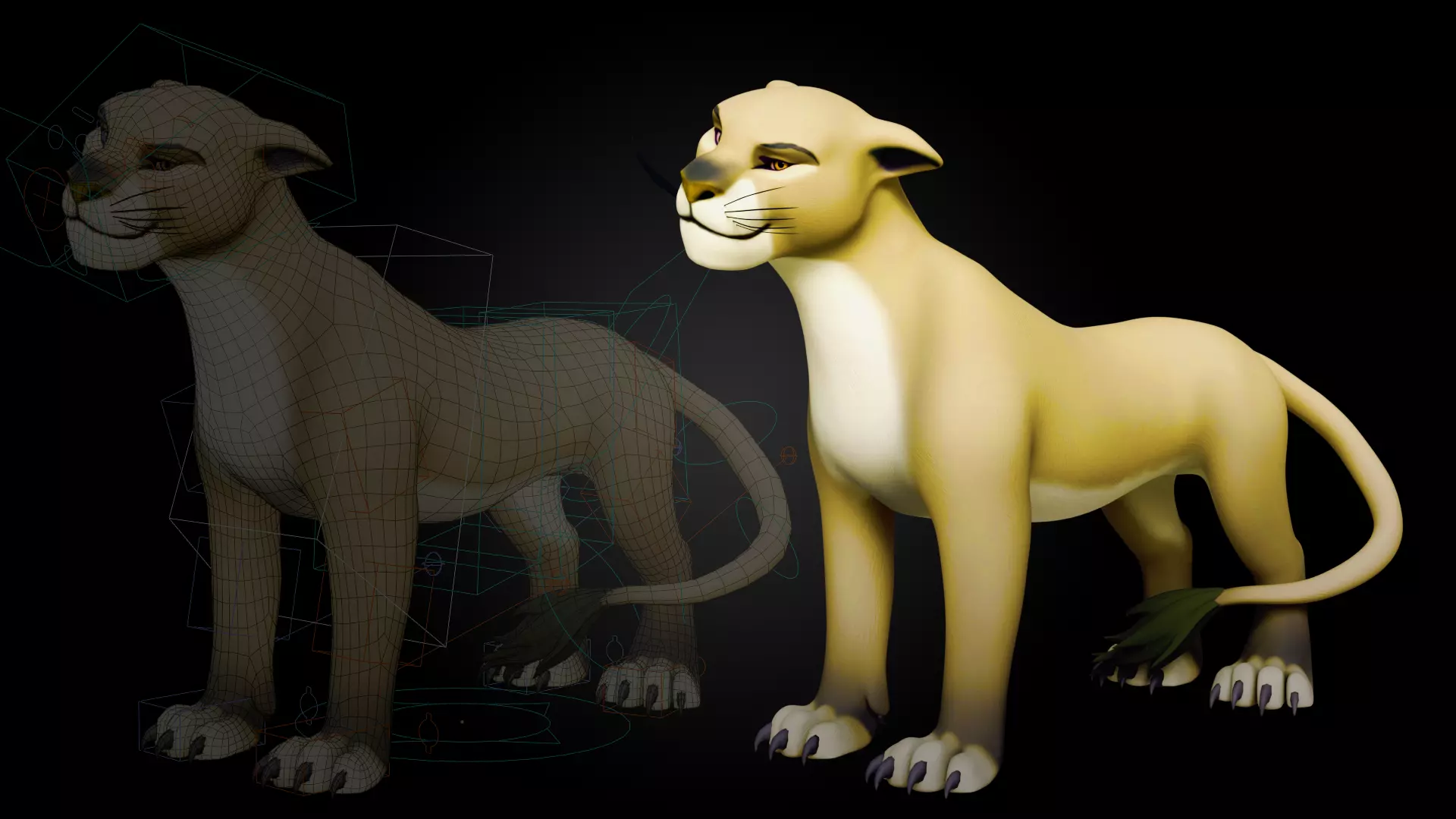 Lion Pride Pack - Stylized and Rigged 3D Characters Low-poly 3D model_22