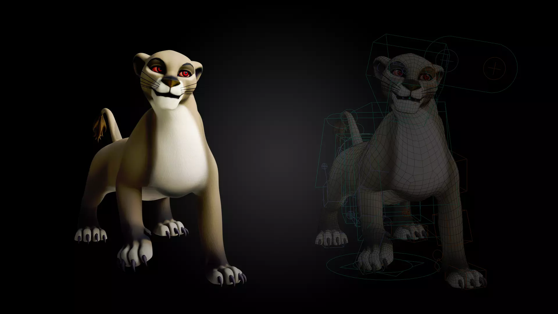 Lion Pride Pack - Stylized and Rigged 3D Characters Low-poly 3D model_16