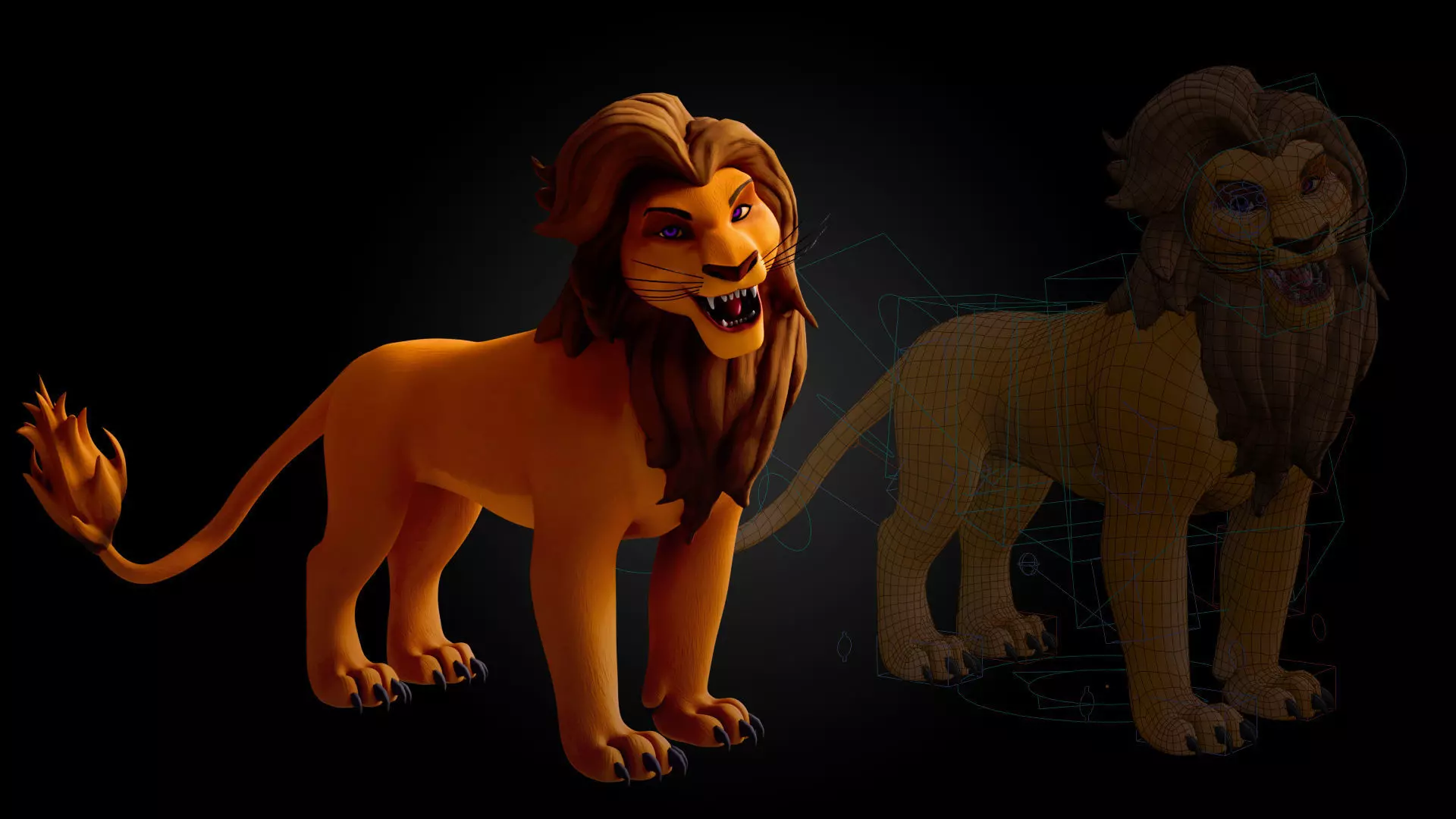 Lion Pride Pack - Stylized and Rigged 3D Characters Low-poly 3D model_10