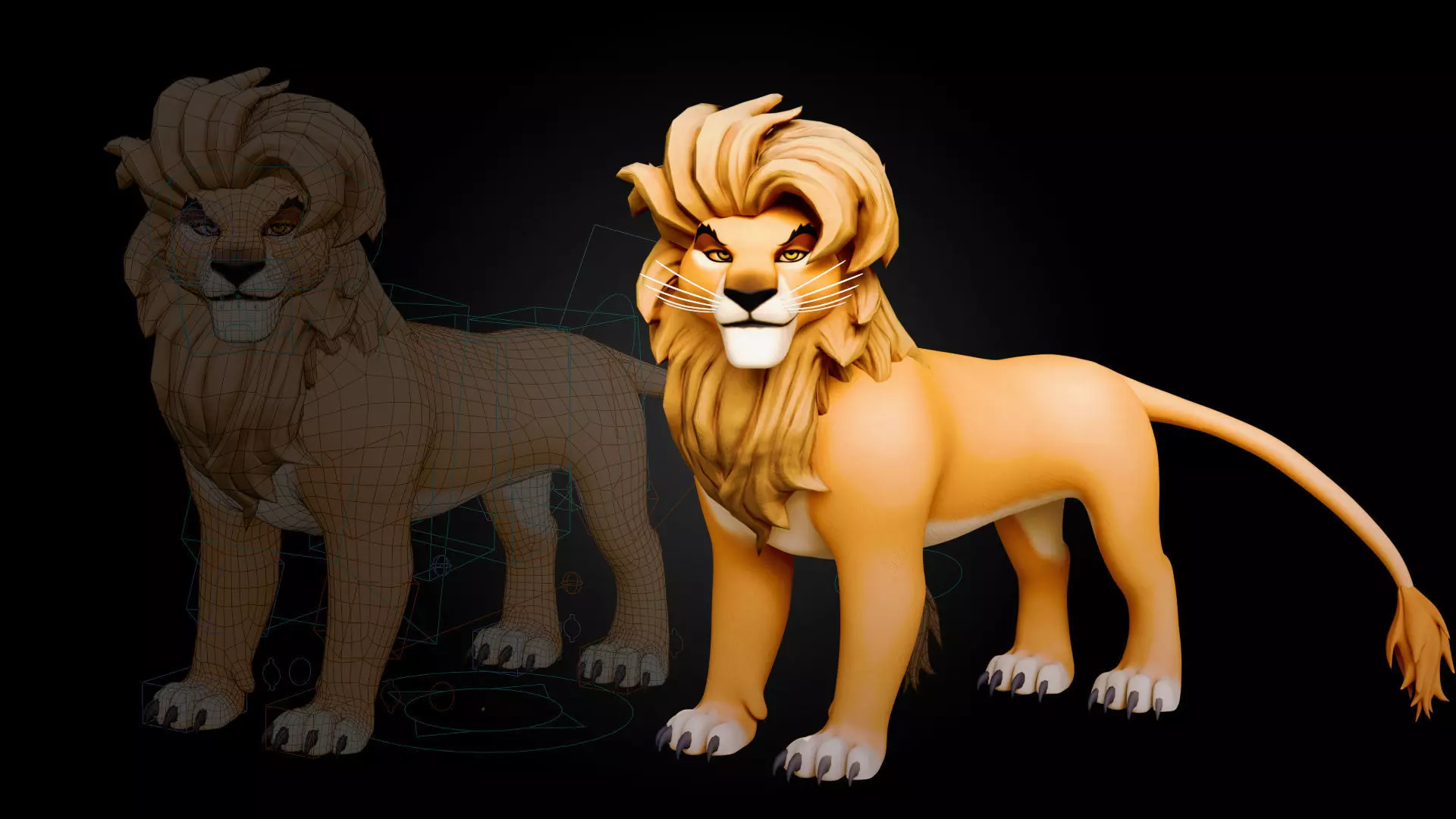 Lion Pride Pack - Stylized and Rigged 3D Characters Low-poly 3D model_4