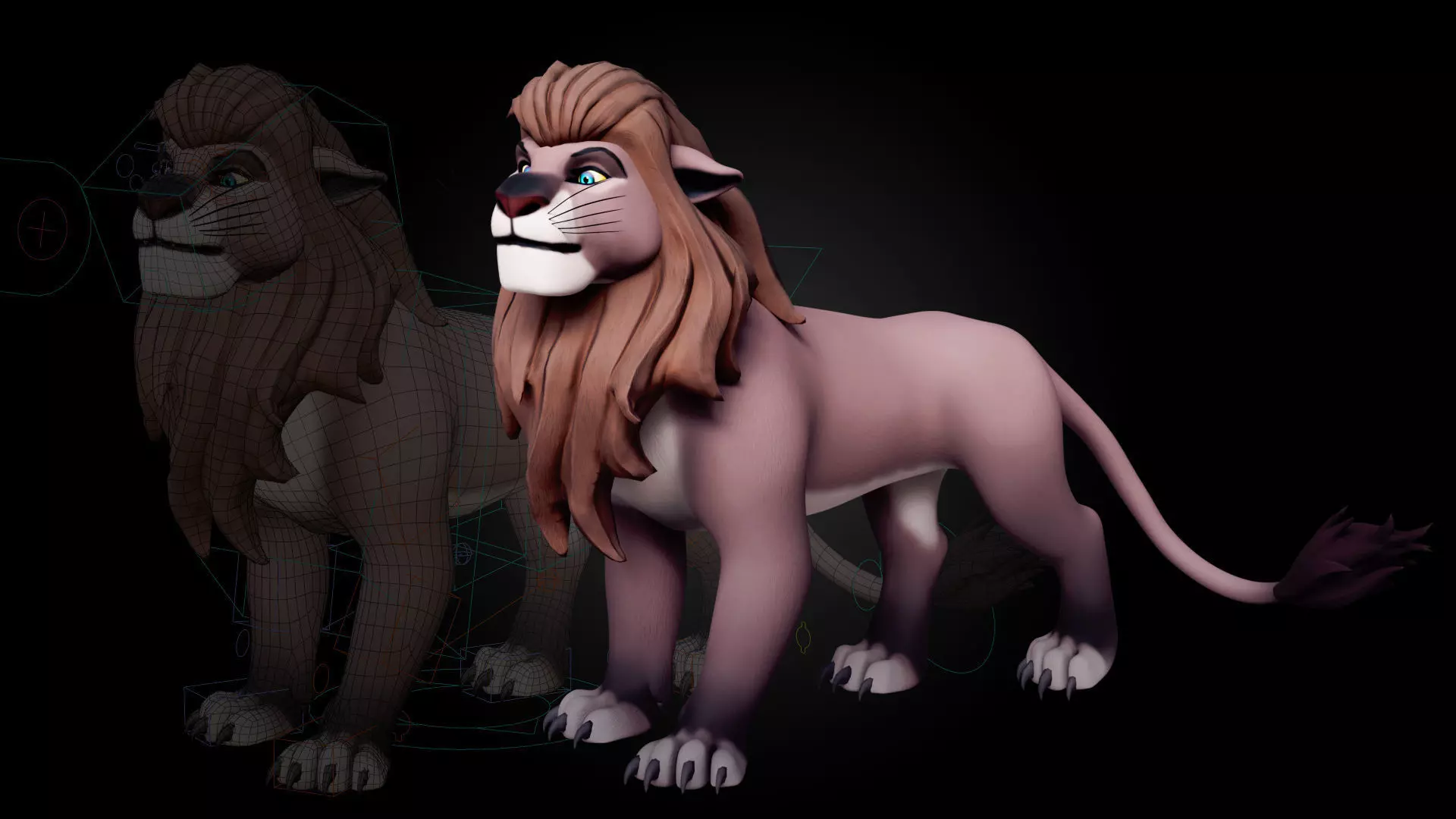 Lion Pride Pack - Stylized and Rigged 3D Characters Low-poly 3D model_8