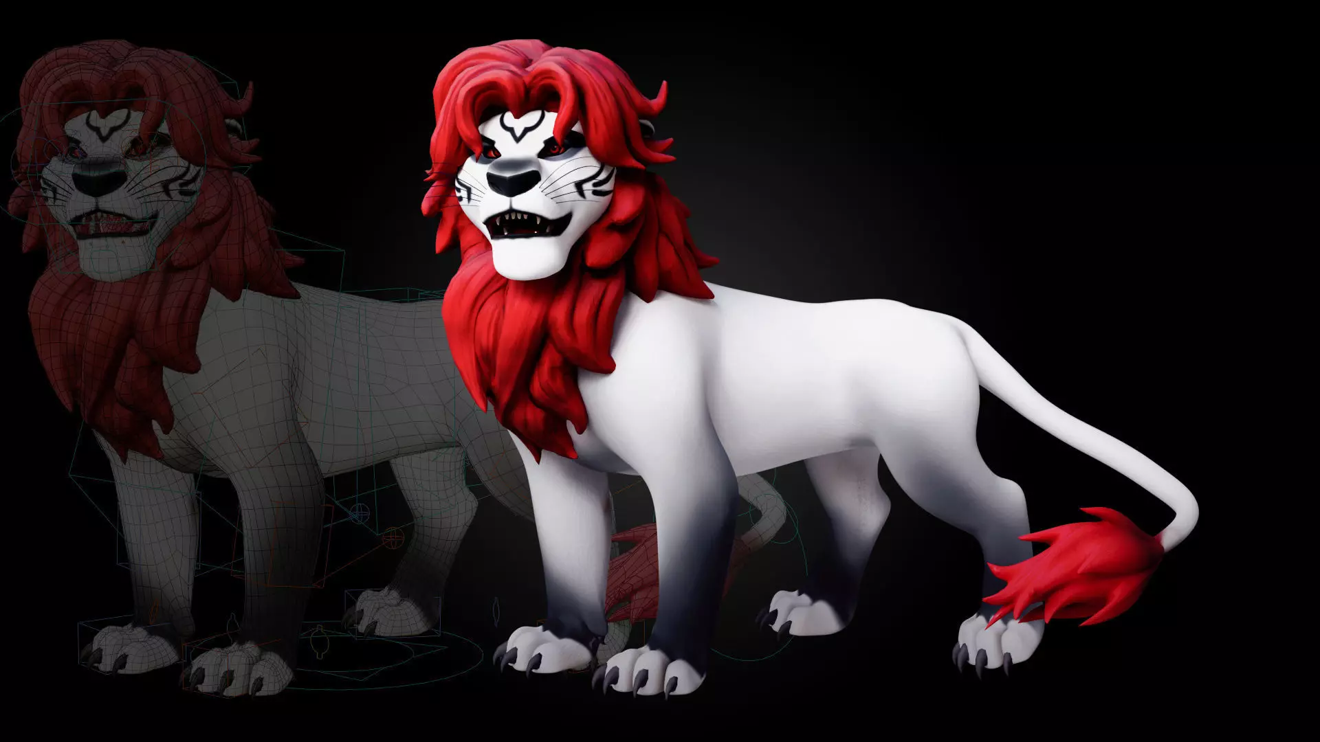Lion Pride Pack - Stylized and Rigged 3D Characters Low-poly 3D model_12