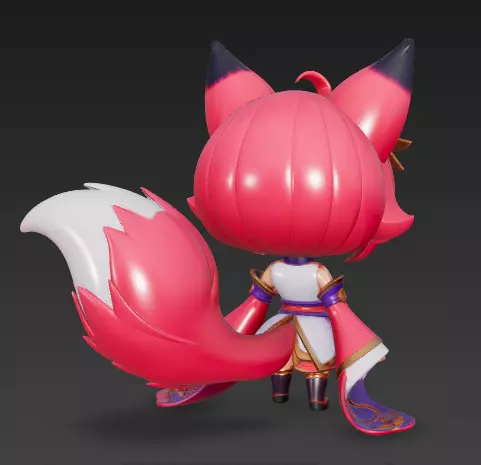 Adorable Q-version Daji 3D Model 3D model_2