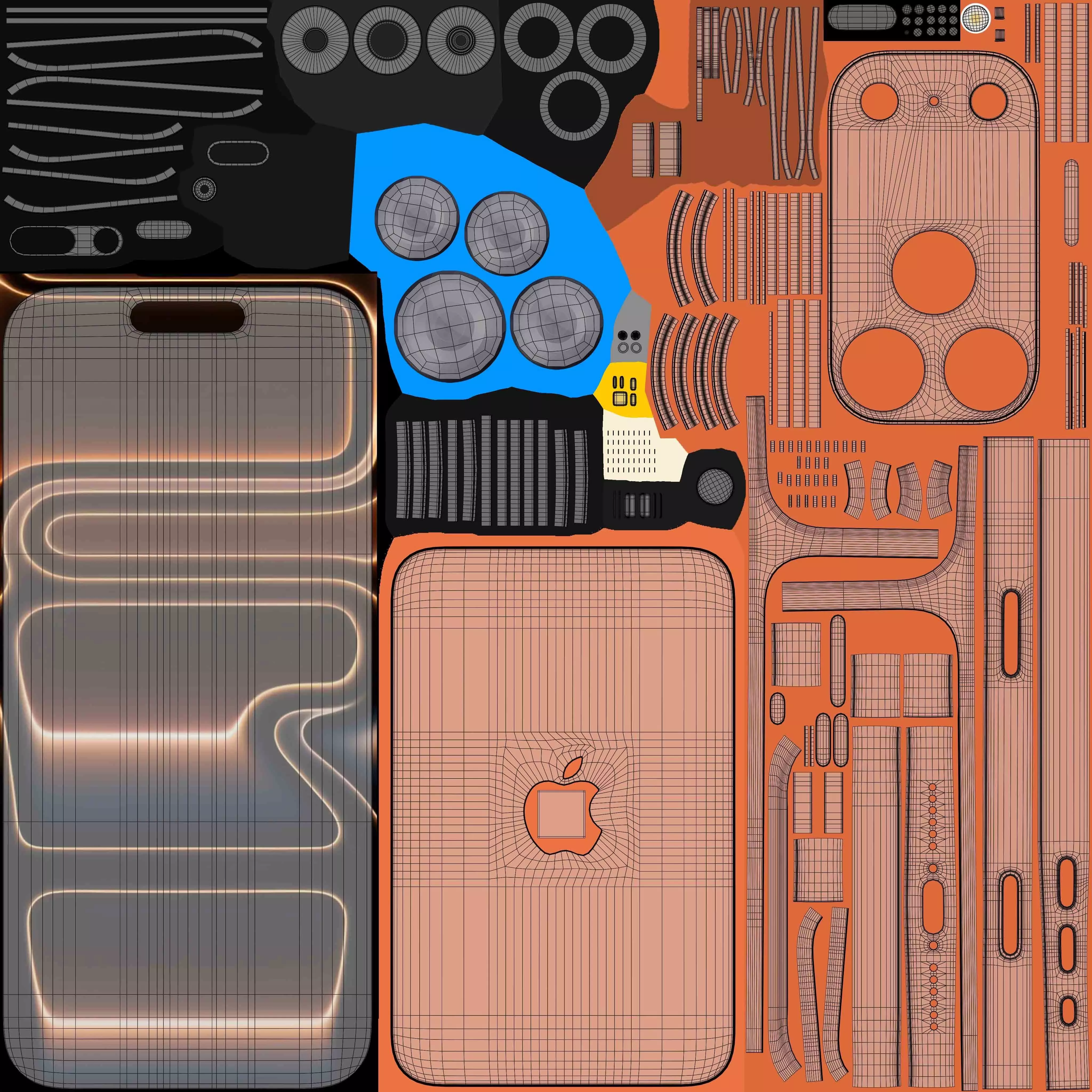 Apple iPhone 17 Pro Max Cosmic Orange 3D model_11