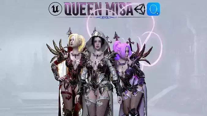 Queen Misa Ultra Edition Low-poly 3D model Queen Misa Ultra Edition Low-poly 3D model