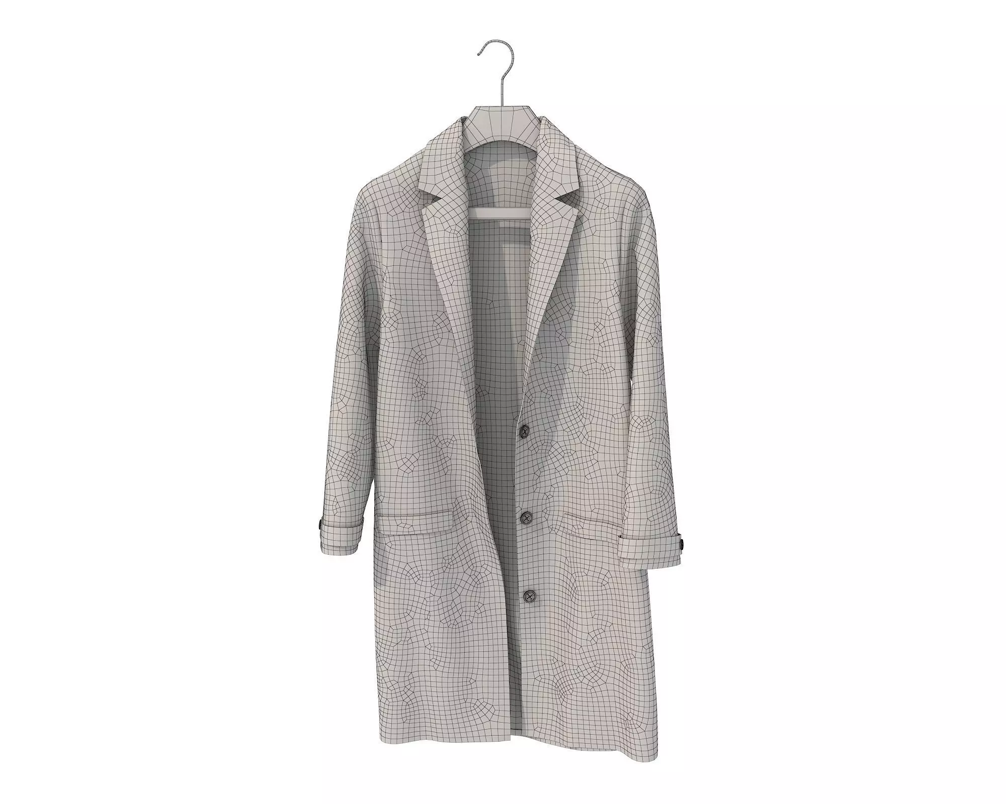 Coat on Hanger 2 3D model_18