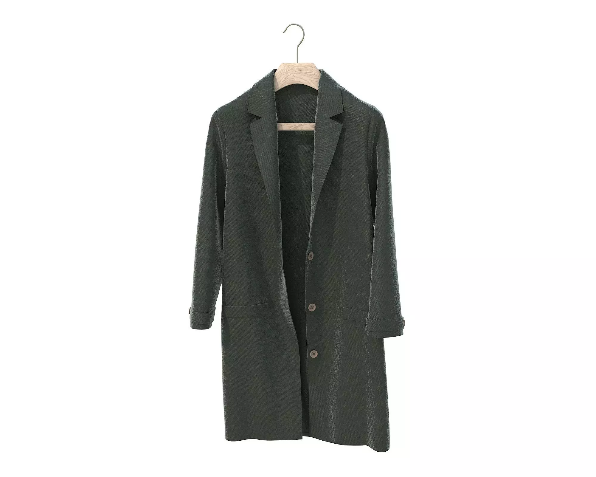 Coat on Hanger 2 3D model_5