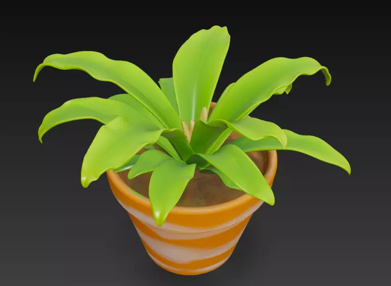 Potted Plant 3D Model 3D model_4
